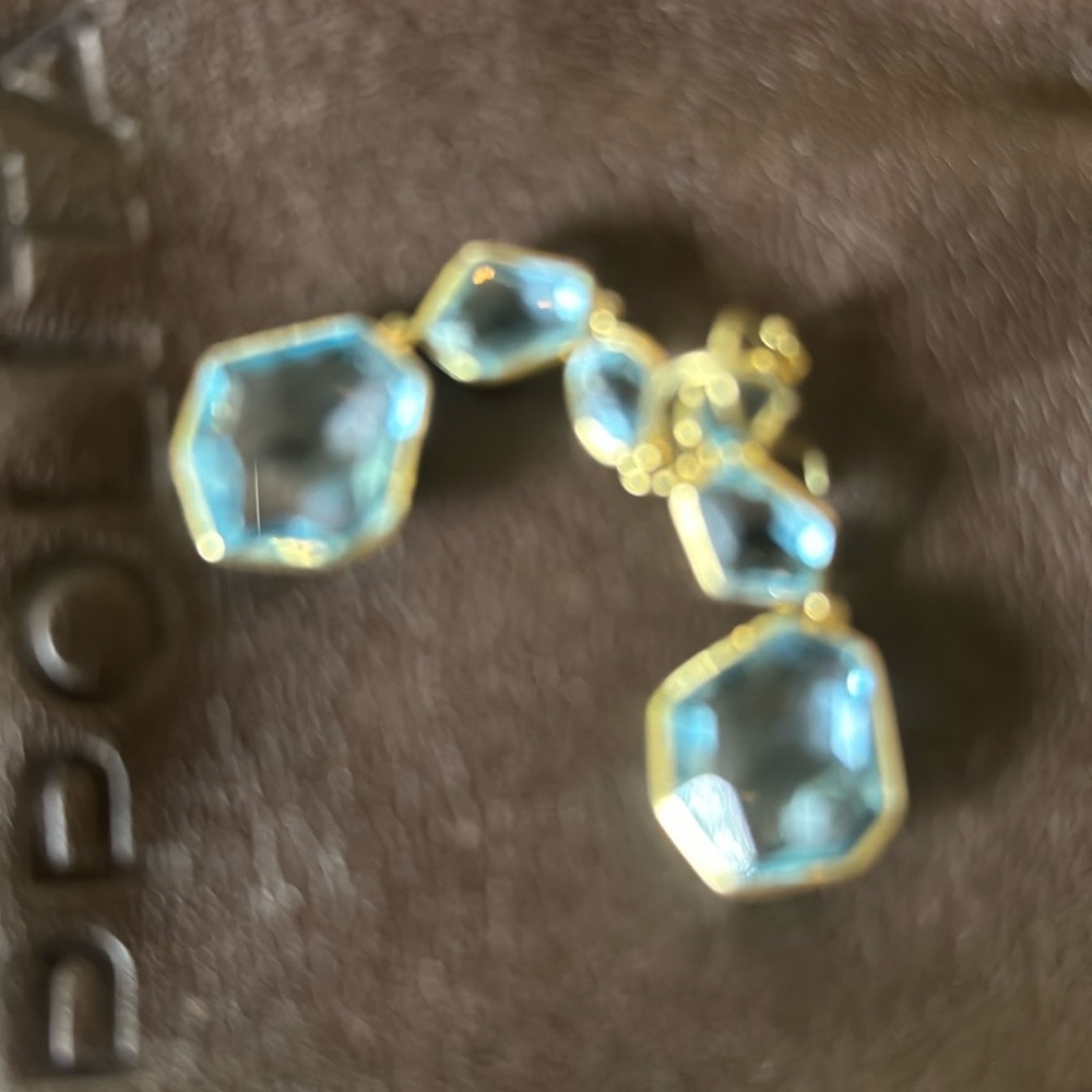 ipolita  Aqua topaz. Earring in 18k gold.